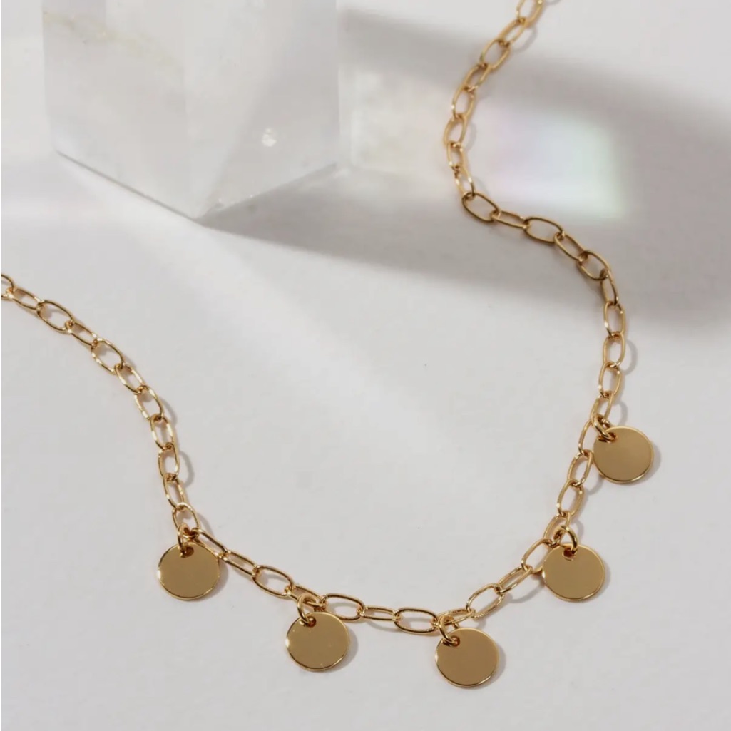 A93 Luna Norte Orbital Coin Charm Necklace 38$